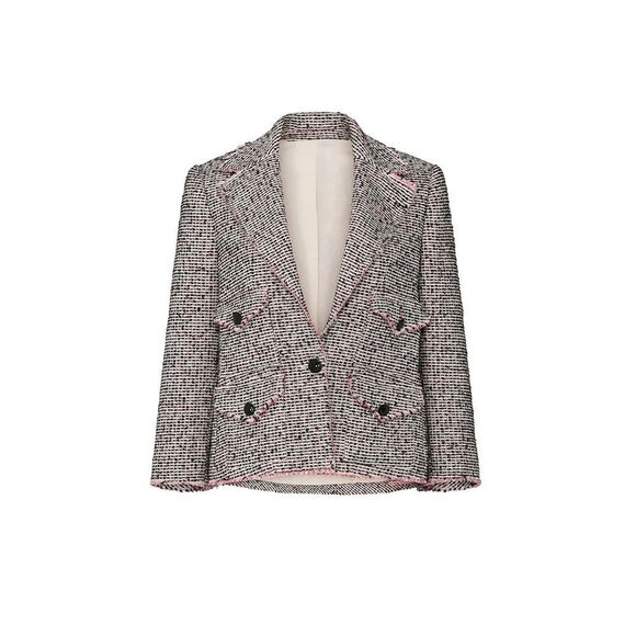 REBECCA TAYLOR Tweed Notch Lapel Blazer 🪷 - Picture 1 of 8
